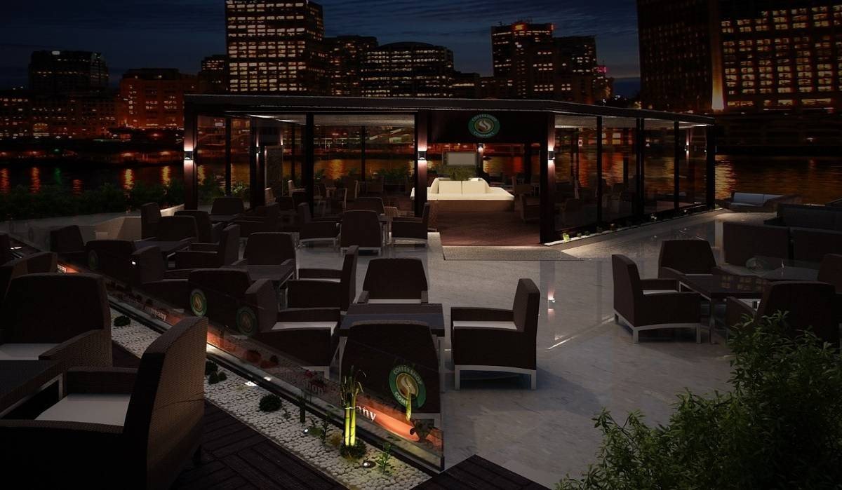 Coffee Shop 33, night view (design visual)